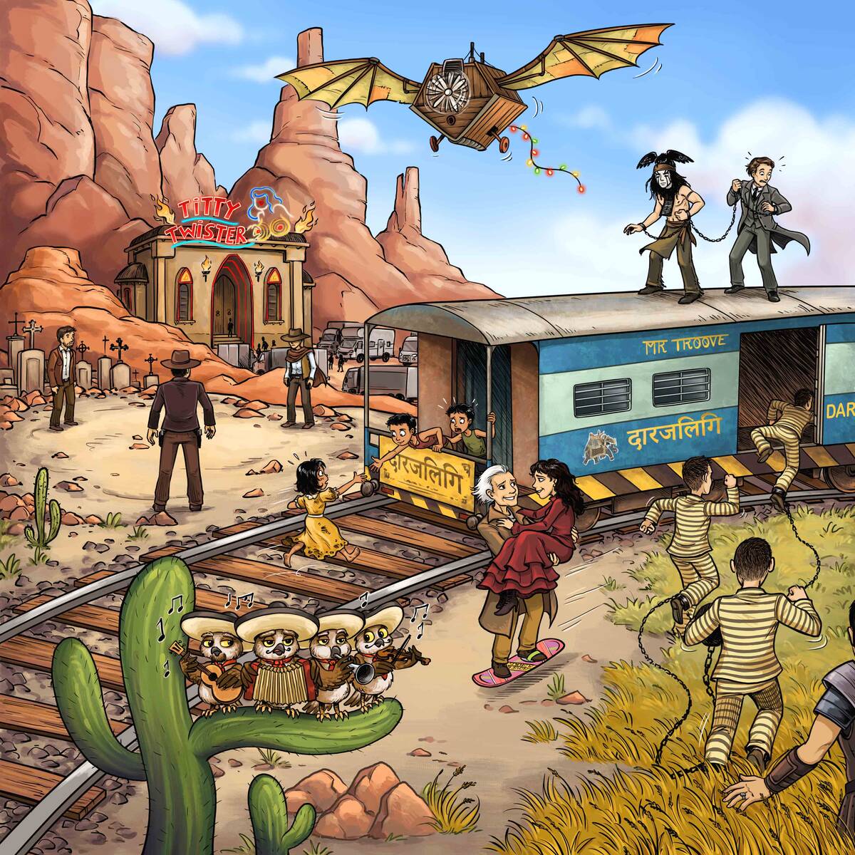 Quiz 10 movies to find Train , avec O Brother, Where Art Thou?, Slumdog Millionaire, Chicken Run.