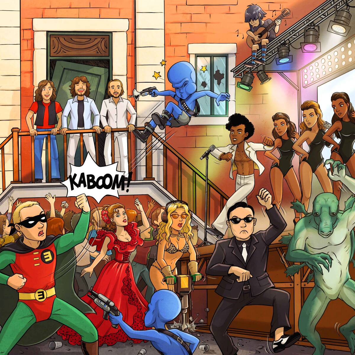 Quiz 10 clips à trouver Concert de rue , avec Stayin' Alive, La Isla Bonita, Single Ladies.