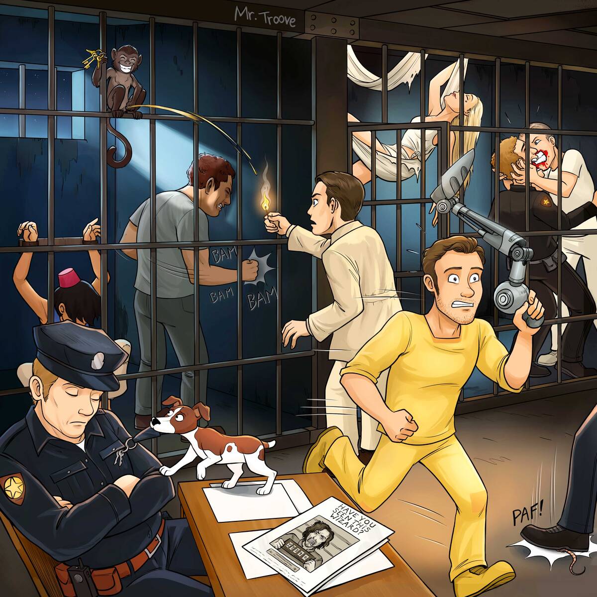 Quiz 10 films à trouver Prison , avec Aladdin, Les gardiens de la galaxie, Le Silence des agneaux.