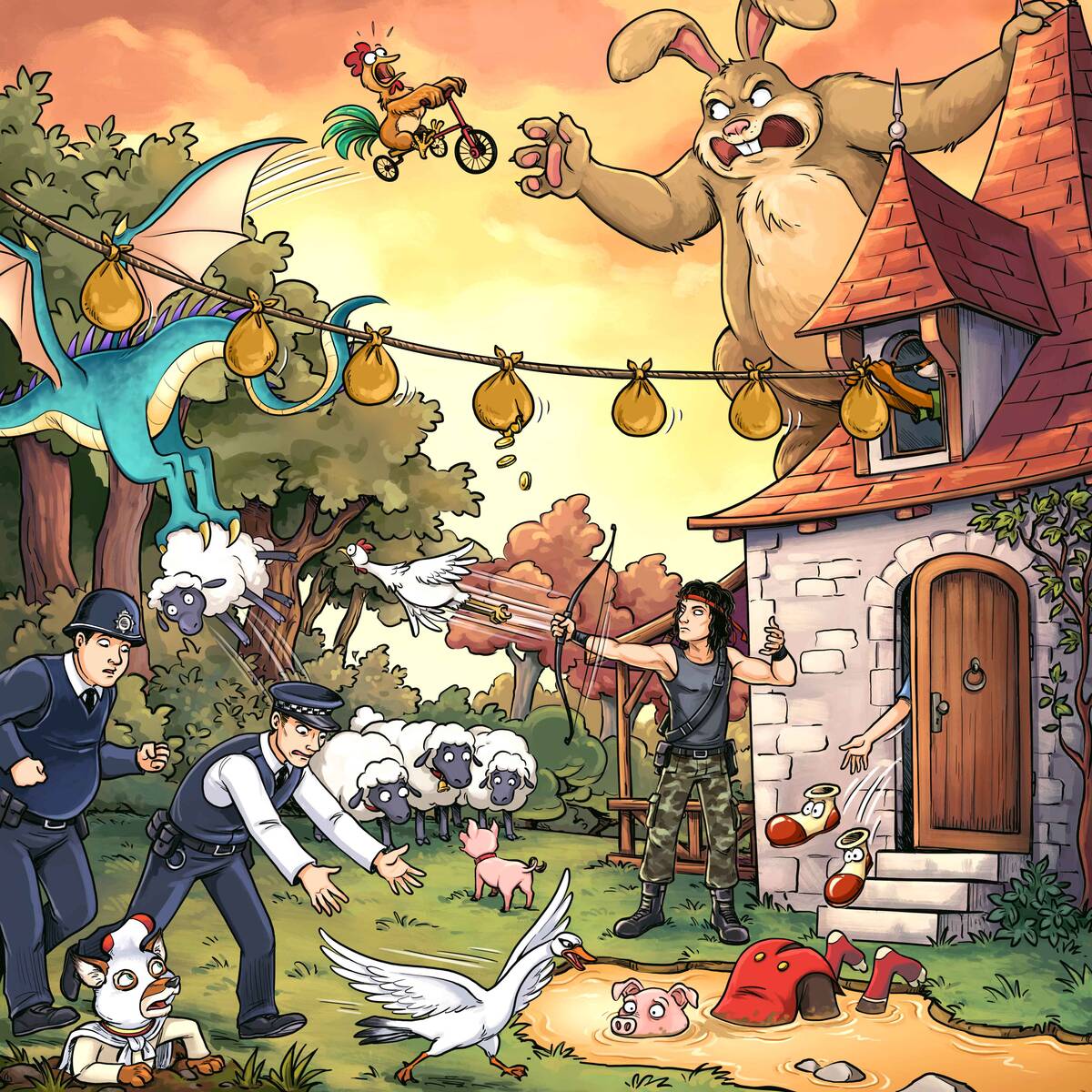 Quiz 10 films à trouver Ferme , avec Dragons, Qui veut la peau de Roger Rabbit ?, Hot Fuzz.