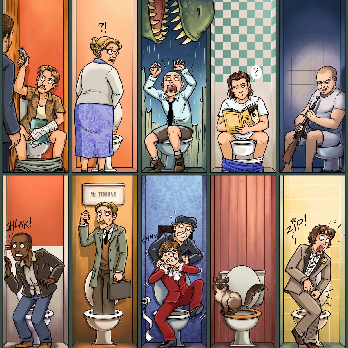 Quiz 10 movies to find Who poops , avec Harry Potter and the Deathly Hallows: Part 1, Mrs. Doubtfire, Full Metal Jacket.