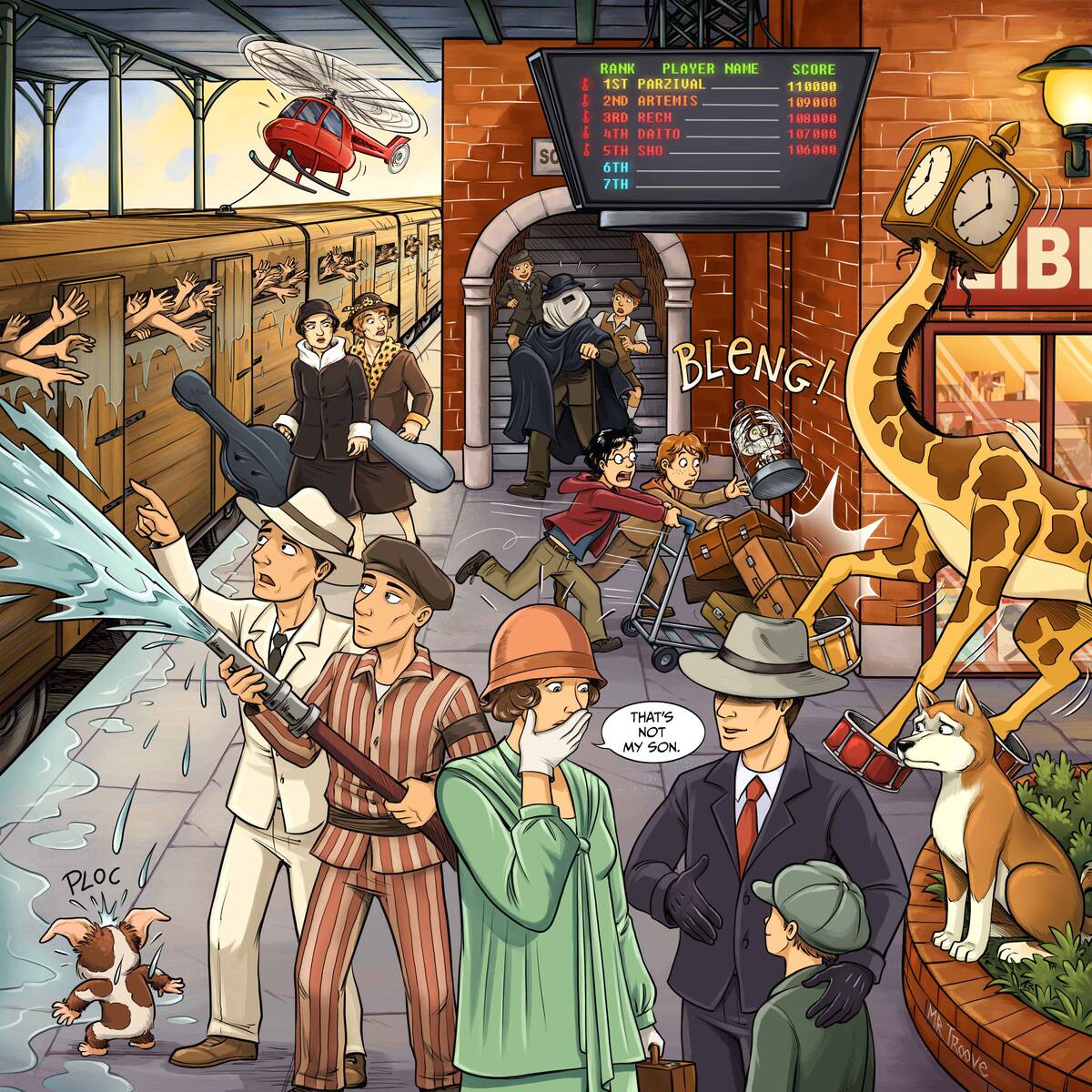 Quiz 10 films to find Gare , avec Harry Potter and the Chamber of Secrets, The Elephant Man, Madagascar.