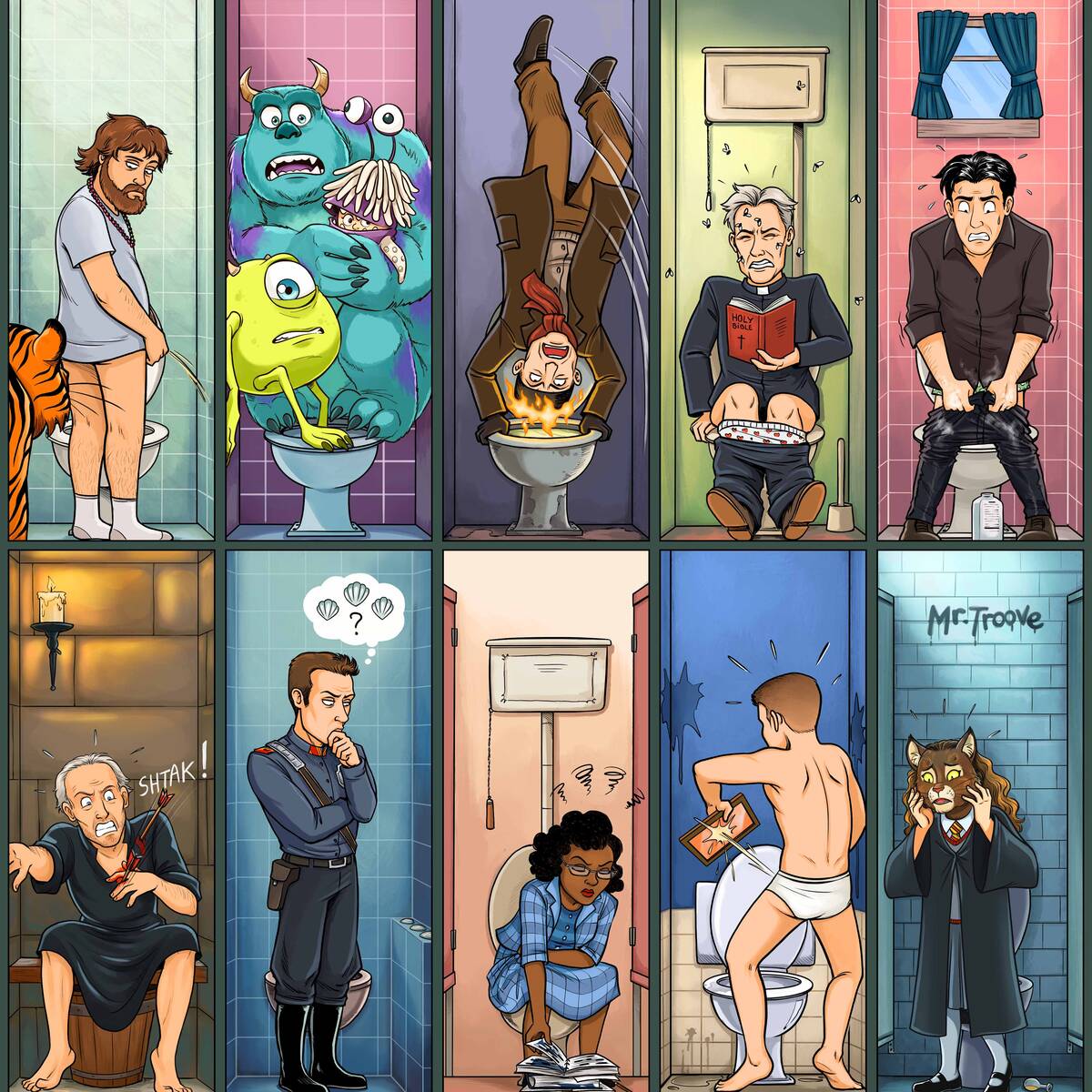 Quiz 10 films et séries à trouver Ki Ki Chie 3 , avec Demolition Man, Harry Potter et la chambre des secrets, Game of Thrones.